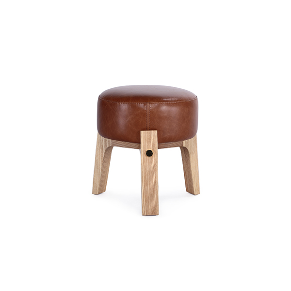 Leon Round Footstool-Small